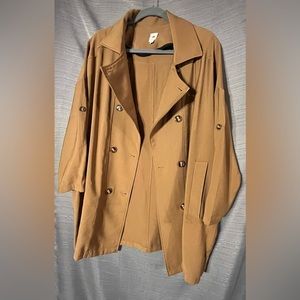 FLAWLESS CARDIGAN/BROWN/ROLL‎ UP SLEEVE OR DOWN/BUTTONS/POCKETS/RAYON/POLYESTER